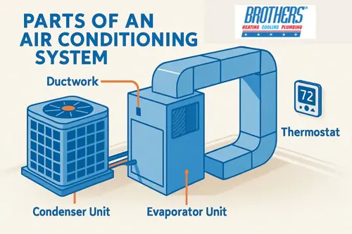 How an air conditioning system works - parts of an AC system